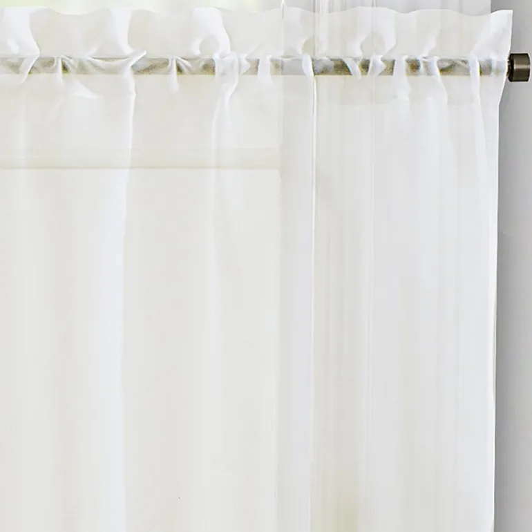 Regal Home Voile Solid 2-pc. Rod Pocket Window Tier