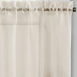 Regal Home Voile Solid 2-pc. Rod Pocket Window Tier