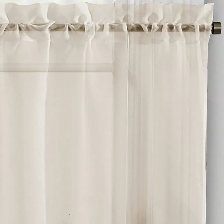 Regal Home Voile Solid 2-pc. Rod Pocket Window Tier