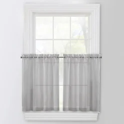 Regal Home Voile Solid 2-pc. Rod Pocket Window Tier