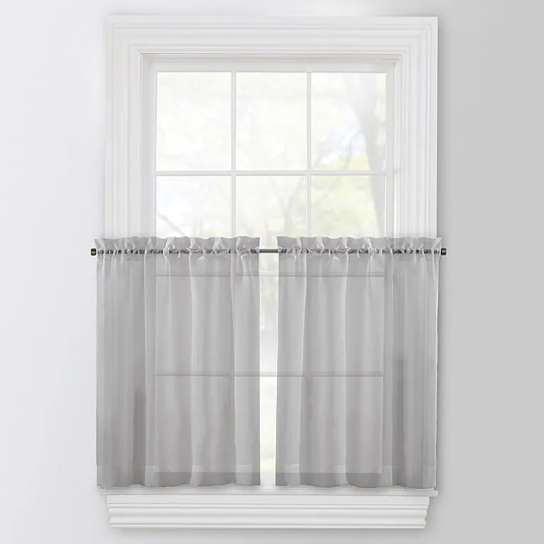 Regal Home Voile Solid 2-pc. Rod Pocket Window Tier