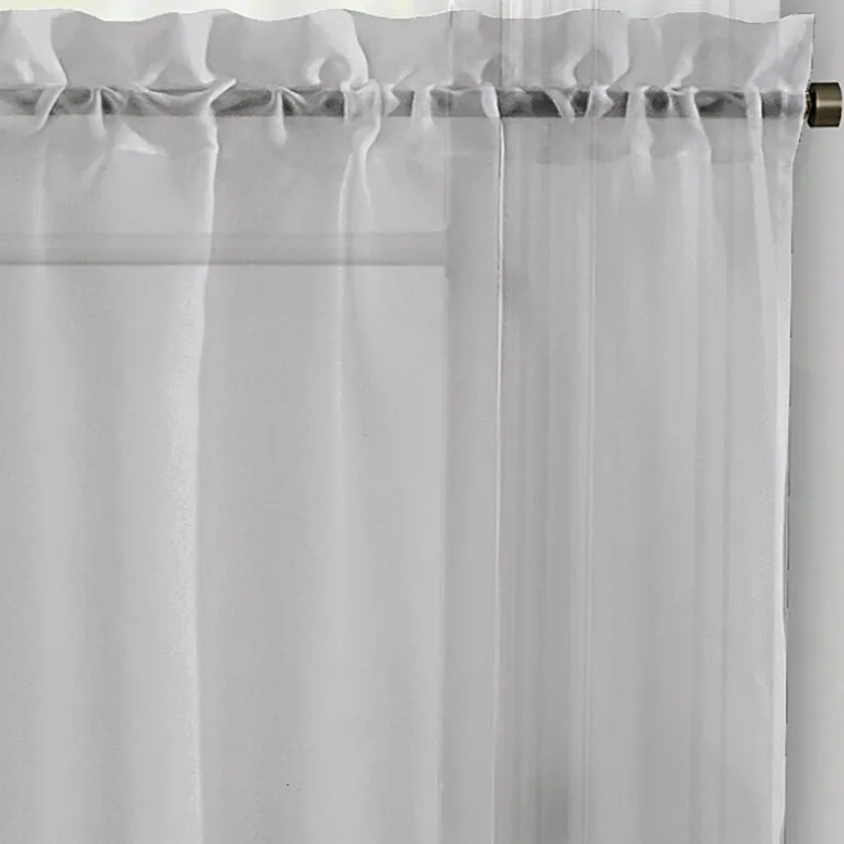 Regal Home Voile Solid 2-pc. Rod Pocket Window Tier