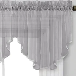 Regal Home Voile Solid Rod Pocket Ascot Valance