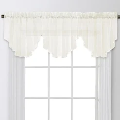 Regal Home Voile Solid Rod Pocket Ascot Valance