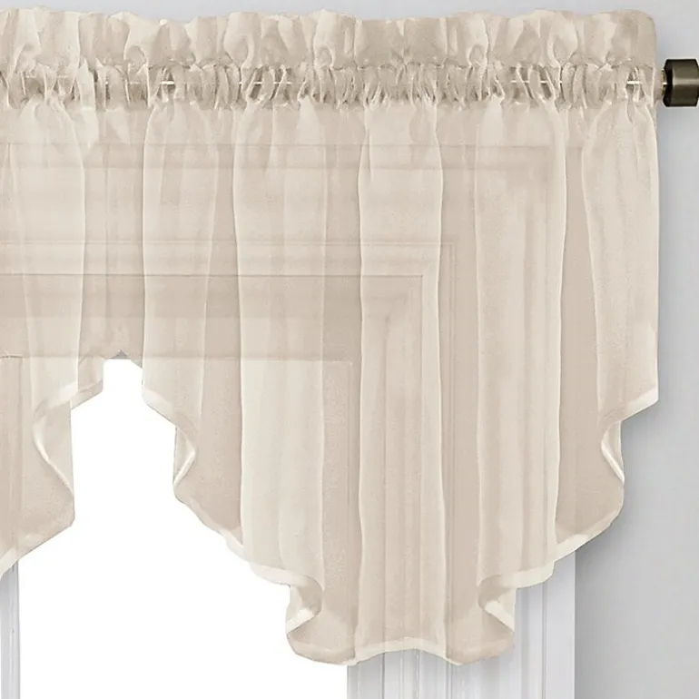 Regal Home Voile Solid Rod Pocket Ascot Valance