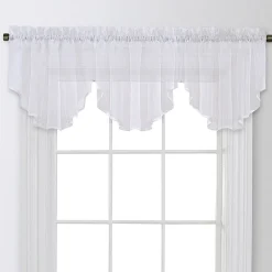 Regal Home Voile Solid Rod Pocket Ascot Valance