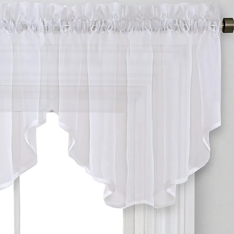 Regal Home Voile Solid Rod Pocket Ascot Valance