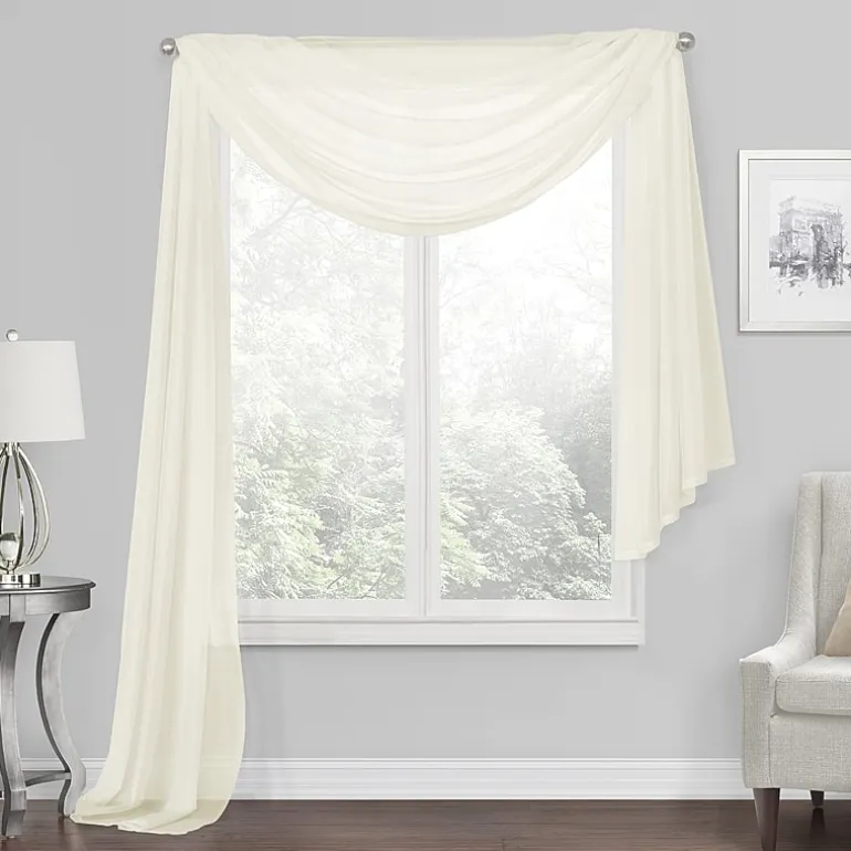 Regal Home Voile Solid Scarf Valance