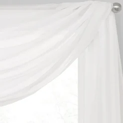 Regal Home Voile Solid Scarf Valance