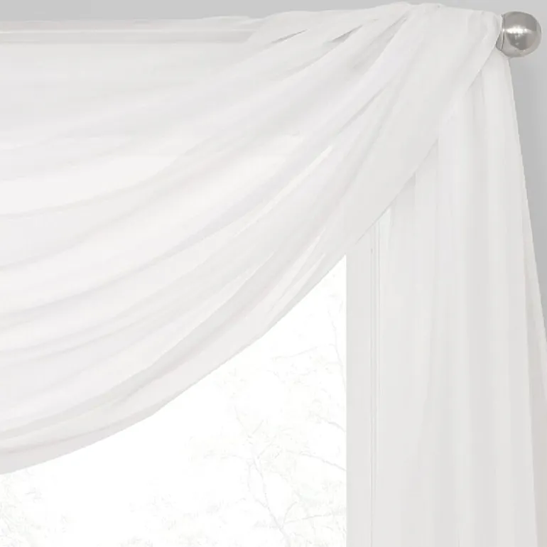 Regal Home Voile Solid Scarf Valance