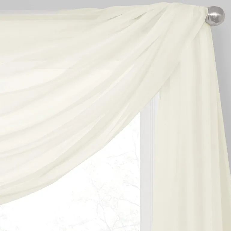 Regal Home Voile Solid Scarf Valance