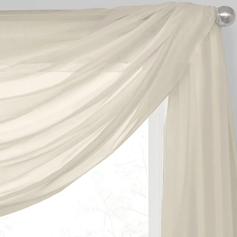 Regal Home Voile Solid Scarf Valance