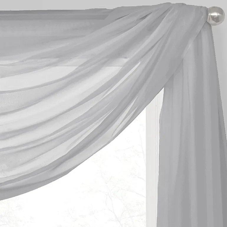 Regal Home Voile Solid Scarf Valance