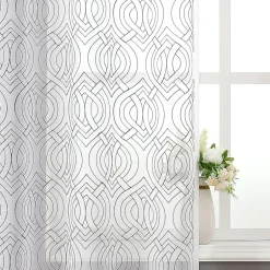Regal Home Willa Grommet Top Embroidered Sheer Set of 2 Curtain Panel