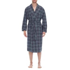 Residence Mens Big and Tall Flannel Long Sleeve Long Length Robe