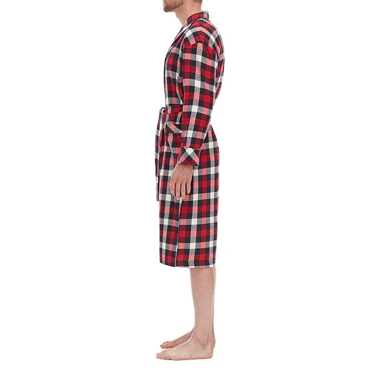 Residence Mens Big and Tall Flannel Long Sleeve Long Length Robe