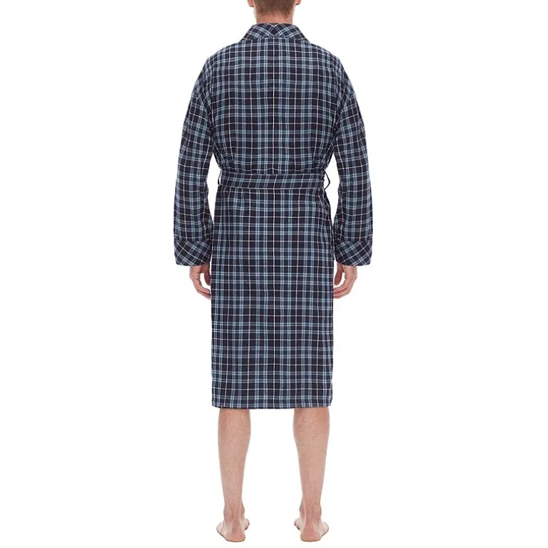 Residence Mens Big and Tall Flannel Long Sleeve Long Length Robe