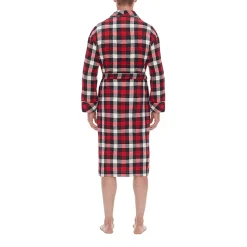 Residence Mens Big and Tall Flannel Long Sleeve Long Length Robe