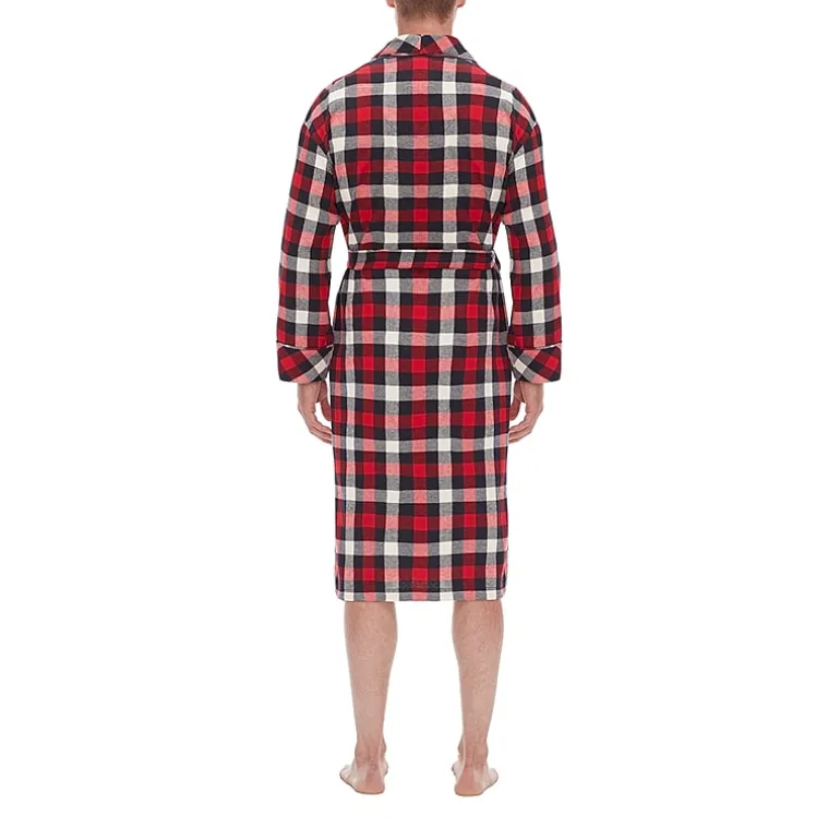 Residence Mens Big and Tall Flannel Long Sleeve Long Length Robe