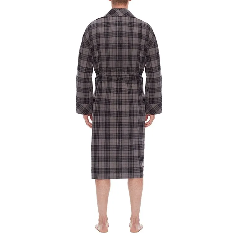 Residence Mens Big and Tall Flannel Long Sleeve Long Length Robe
