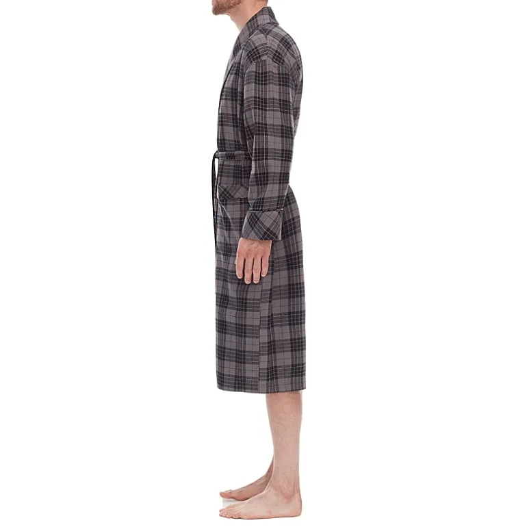 Residence Mens Big and Tall Flannel Long Sleeve Long Length Robe