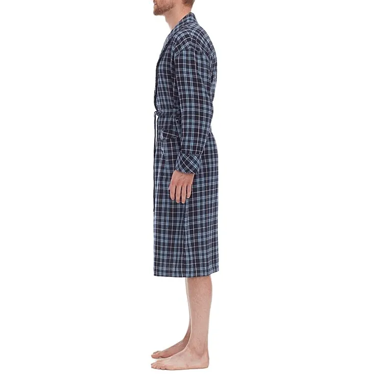 Residence Mens Big and Tall Flannel Long Sleeve Long Length Robe