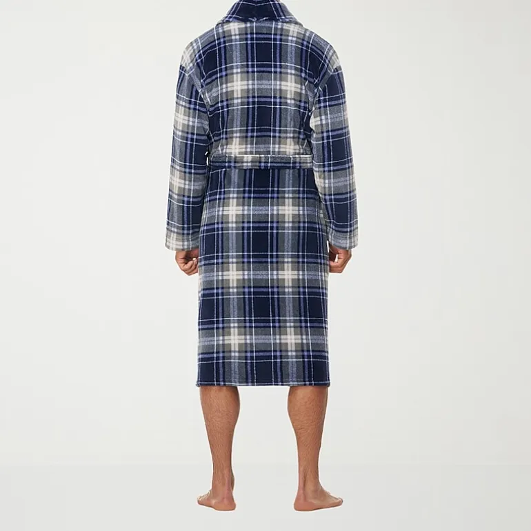 Residence Mens Big and Tall Fleece Long Sleeve Long Length Robe