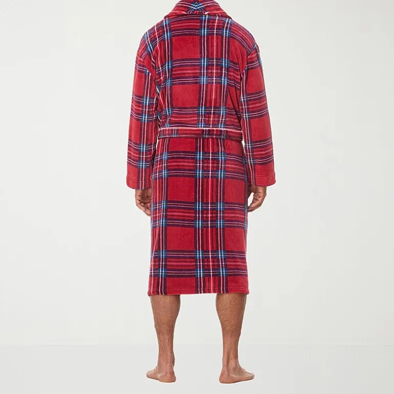 Residence Mens Big and Tall Fleece Long Sleeve Long Length Robe