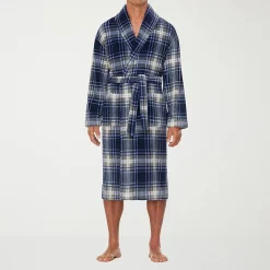 Residence Mens Big and Tall Fleece Long Sleeve Long Length Robe