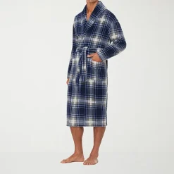 Residence Mens Big and Tall Fleece Long Sleeve Long Length Robe