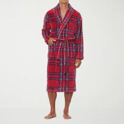 Residence Mens Big and Tall Fleece Long Sleeve Long Length Robe
