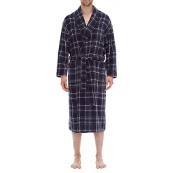 Residence Mens Big and Tall Fleece Long Sleeve Long Length Robe