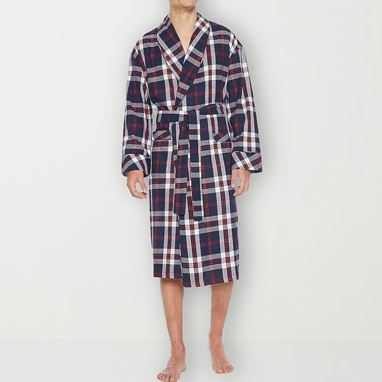 Residence Mens Big Flannel Long Sleeve Long Length Robe