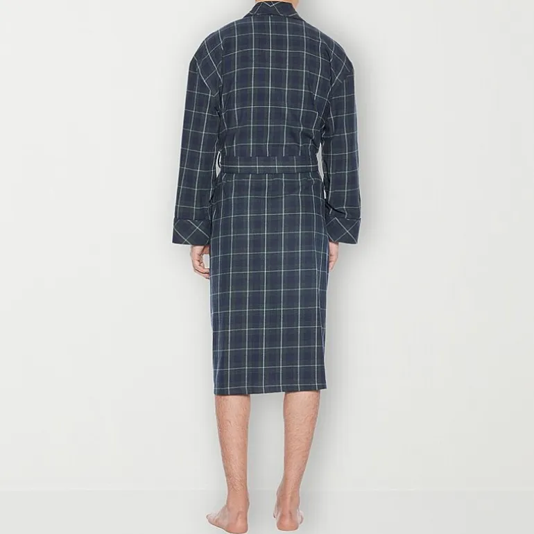 Residence Mens Big Flannel Long Sleeve Long Length Robe