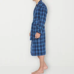 Residence Mens Big Flannel Long Sleeve Long Length Robe