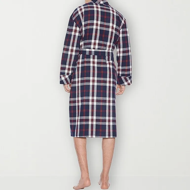 Residence Mens Big Flannel Long Sleeve Long Length Robe