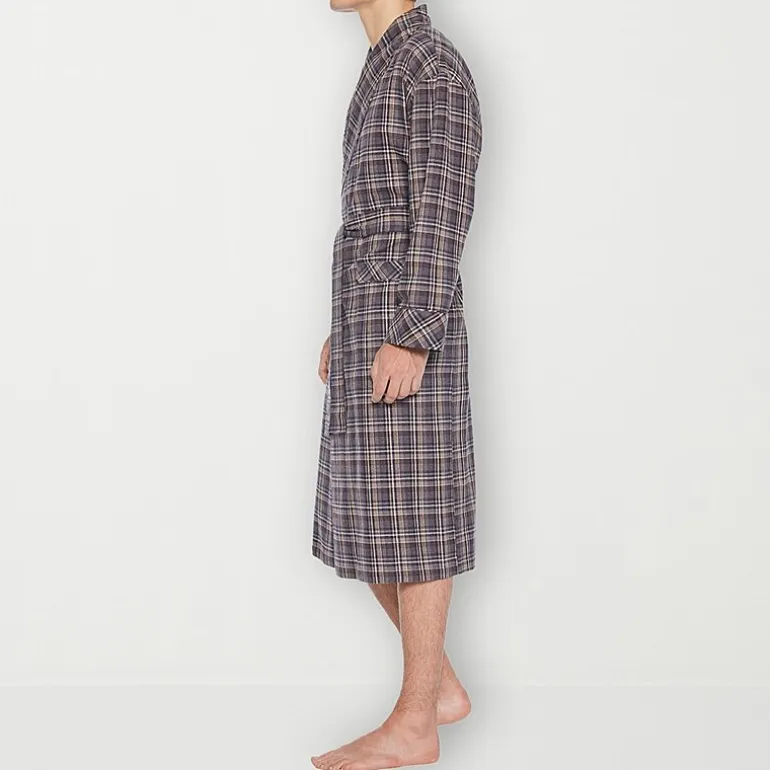 Residence Mens Big Flannel Long Sleeve Long Length Robe