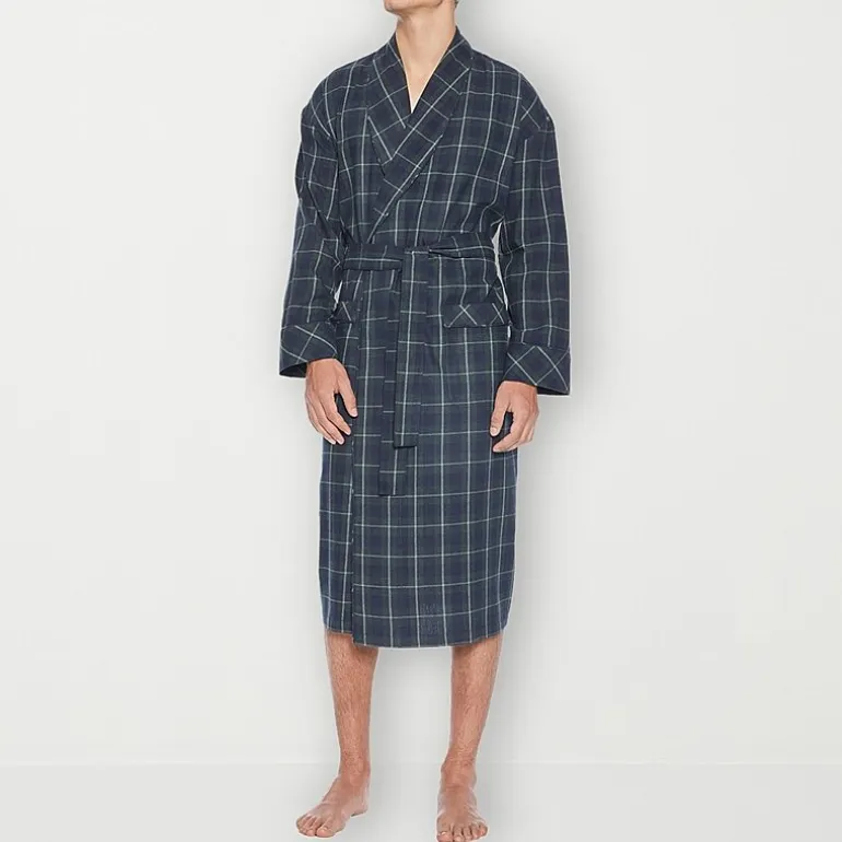 Residence Mens Big Flannel Long Sleeve Long Length Robe