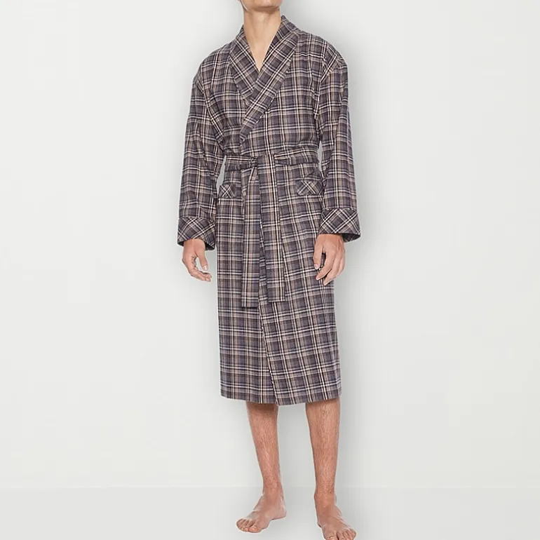 Residence Mens Big Flannel Long Sleeve Long Length Robe