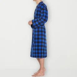 Residence Mens-Big Fleece Kimono Robe Long Sleeve Long Length