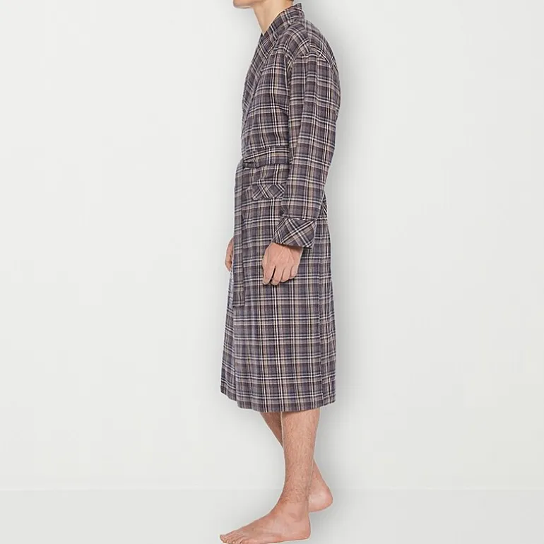 Residence Mens Tall Flannel Long Sleeve Long Length Robe