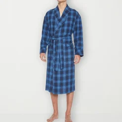 Residence Mens Tall Flannel Long Sleeve Long Length Robe