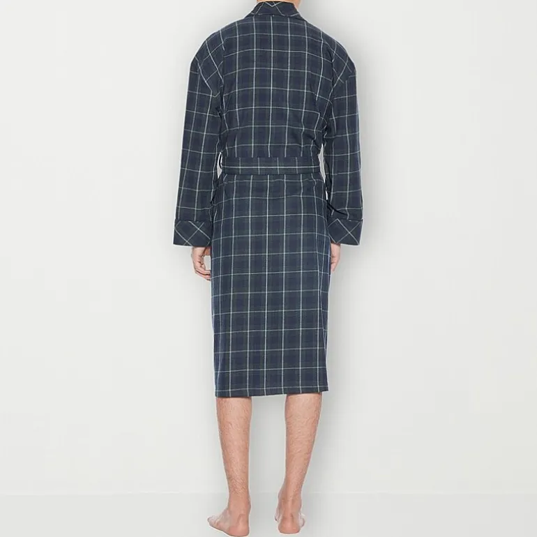 Residence Mens Tall Flannel Long Sleeve Long Length Robe