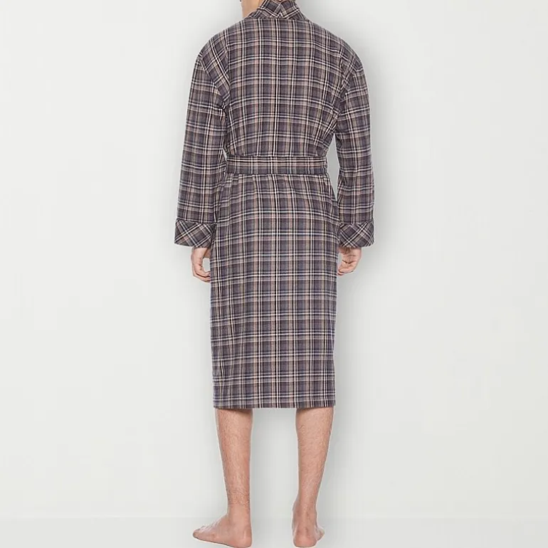 Residence Mens Tall Flannel Long Sleeve Long Length Robe