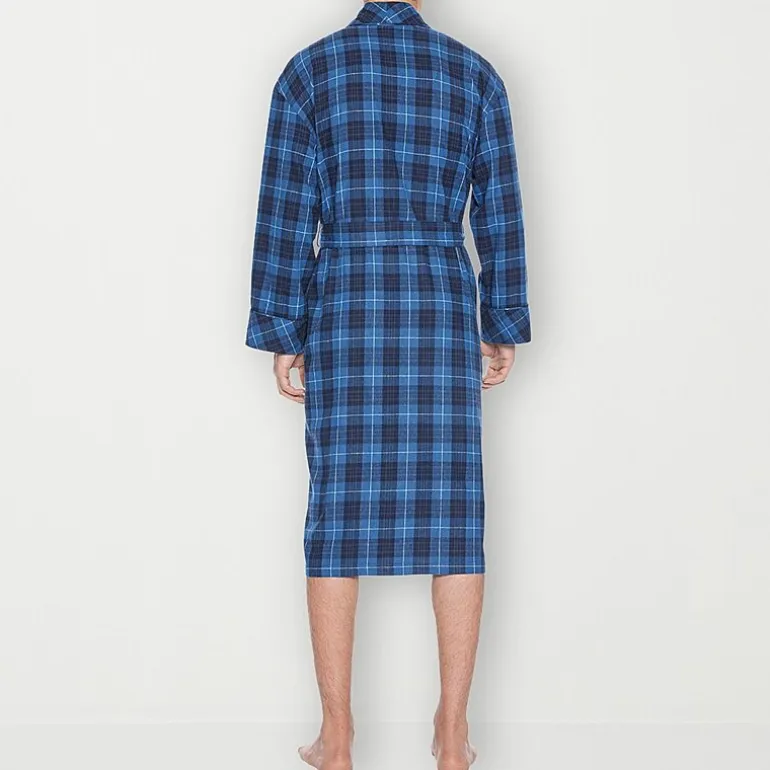 Residence Mens Tall Flannel Long Sleeve Long Length Robe