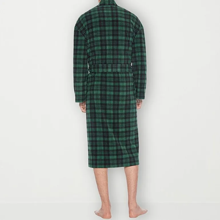 Residence Mens-Tall Fleece Kimono Robe Long Sleeve Long Length