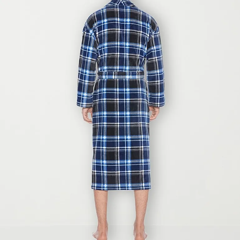 Residence Mens Tall Fleece Long Sleeve Long Length Robe