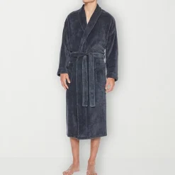 Residence Mens Tall Fleece Long Sleeve Long Length Robe