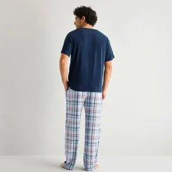 RESTWELL Mens Crew Neck Short Sleeve 2-pc. Pajama Set