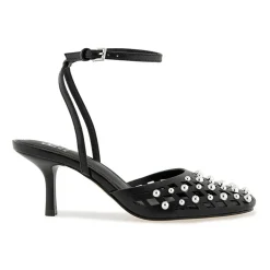 RM Rebecca Minkoff Fiona Womens Round Closed Toe Spool Heel Pumps